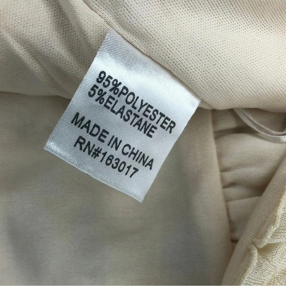 Princess Polly Chayse High Neckline Halter Crop Top |  Cream Size M / 10 - Picture 8 of 8